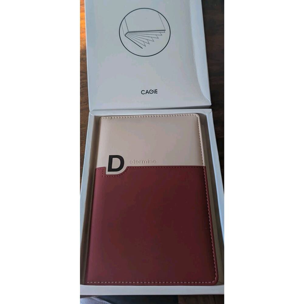 CAGIE Premium Leather Notebook Journal Determinable Planner Hard Cover Gift Box